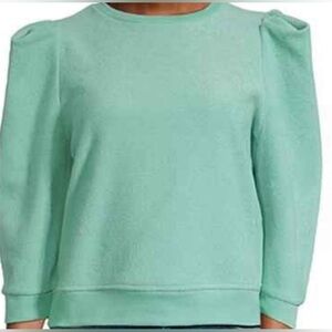 NWT Ana A New Approach Cozy Soft Mint Puff Puffy Sleeve Pullover Petite XXL